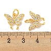 Brass Micro Pave Clear Cubic Zirconia Pendants KK-P275-35G-3