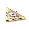 Rack Plating Brass Micro Pave Cubic Zirconia and Enamel Pendants KK-Q786-05G-2