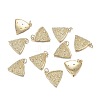 Brass Micro Clear Cubic Zirconia Pendants ZIRC-F120-069G-4