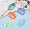 6Pcs 6 Styles Baking Paint Alloy Screw Locking Carabiners FIND-DR0002-08B-4