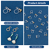   24Pcs 2 Colors Plastic Clip-on Earring Findings STAS-PH0005-70-4