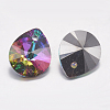 Faceted K9 Glass Rhinestone Charms RGLA-F053-C-001VO-2