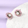Brass Enamel Stud Earrings KK-CBA8324-27P-4
