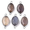 Natural Grey Agate Links/Connectors G-T131-102-15-1