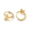 Brass Bowknot Hoop Earrings for Women LS-ZIRC-Q201-15G-2