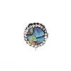 Abalone Shell/Paua Shell Stud Earring Findings X-EJEW-S198-03-2
