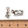 316 Surgical Stainless Steel Rhinestone Clip-on Earring Settings STAS-F311-13P-3