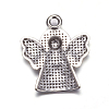 Tibetan Style Antique Silver Angel Pendants X-TIBEB-A11978-AS-LF-2