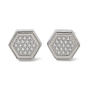 304 Stainless Steel Micro Pave Clear Cubic Zirconia Stud Earrings STAS-Z107-01P-01-4