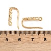 Brass Micro Pave Clear Cubic Zirconia Triangle Earring Hooks KK-A274-12G-3