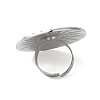 Big Flat Round with Sun Alloy Open Cuff Rings for Women LS-RJEW-U006-04P-4