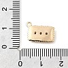 Brass Micro Pave Cubic Zirconia Charms KK-P337-03E-G-4