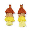 Polycotton(Polyester Cotton) Layered Tassel Big Pendant Decorations FIND-T052-16-04-3