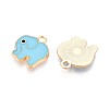 Alloy Enamel Charms PALLOY-T092-31G-04-2