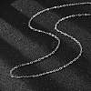 Tarnish Resistant Classic Plain 304 Stainless Steel Mens Womens Cable Chain Necklaces STAS-M174-025P-2