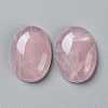 Natural Rose Quartz Cabochons G-L553-41-2