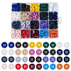 320Pcs 20 Colors 4-Hole Resin Buttons BUTT-TA0001-29D-1