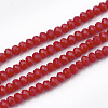 Opaque Solid Color Glass Beads Strands X-GLAA-S178-14B-02-1