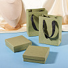 2Pcs Square Paper Jewelry Display Cases CON-TA0001-39F-01-6