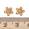 Brass Micro Pave Clear Cubic Zirconia Bead Caps KK-S350-08G-2