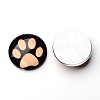Dog Pawprint Pattern Luminous Dome/Half Round Glass Flat Back Cabochons for DIY Projects GGLA-UK0001-8mm-C04-3