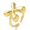 Initials Brass Open Cuff Ring for Women RJEW-N046-02X-G-1