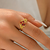 Brass Pave Cubic Zirconia Finger Rings for Women VD2246-3-5