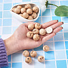 Natural Undyed Beech Beads WOOD-BT0001-04-18