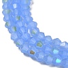 Imitation Jade Electroplate Glass Beads Strands GLAA-F029-J4mm-D04-3