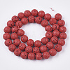 Spray Painted Natural Lava Rock Beads Strands X-G-N0324-C-05-2