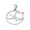 201 Stainless Steel Pendants STAS-F316-35P-1