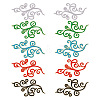  5 Pairs 5 Colors Computerized Embroidery Polyester Iron on/Sew on Patches DIY-NB0007-78-1