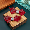 Polyester Bowknot Shoe Decorations AJEW-WH0348-227-4