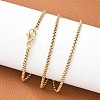 Ion Plating(IP) 304 Stainless Steel Venetian Chain Necklace Making STAS-A028-N032G-3