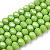 Electroplate Glass Beads Strands EGLA-A034-P4mm-A28-1