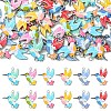 24Pcs 6 Colors Alloy Enamel Connector Charms FIND-YW0011-63-1