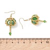 Transparent Electroplate Glass & Seed Glass Beads Dangle Earrings EJEW-MZ00714-04-5