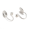 Brass Clip-on Earring Converters Findings KK-D060-02S-2