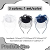 3 Sets 3 Colors Mesh Veil Hair Bands MRMJ-WR0001-05-2