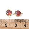 Brass Pave Cubic Zirconia Connector Charms KK-F892-53G-09-3