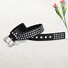 Platinum Star Rivet PU Leather Chain Belts for Jeans AJEW-WH20096-87B-3
