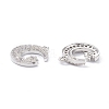 Rack Plating Brass Micro Pave Cubic Zirconia Pendants X-ZIRC-C026-05P-2