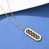 Polymer Clay Crystal Rhinestone Oval Pendant 304 Stainless Steel Cable Chain Necklaces for Women NJEW-A064-06G-1