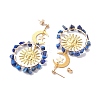 Vintage Gemstone Ear Studs EJEW-JE05807-6