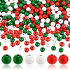 600Pcs 3 Colors Christmas Natural Wood Beads WOOD-GA0001-57-1