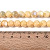 Ombre Effect Dyed Electroplate Opaque Glass Beads Strands EGLA-Q130-01A-22-5