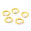 Acrylic Beads Stretch Rings RJEW-JR00352-01-1
