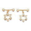 Brass Micro Pave Clear Cubic Zirconia Toggle Clasps KK-Q278-012-NF-2