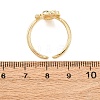 Adjustable Brass Micro Pave Cubic Zirconia Cuff Rings for Women LS-RJEW-B138-02G-5