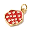 Brass Enamel Pendants KK-U027-21G-02-2